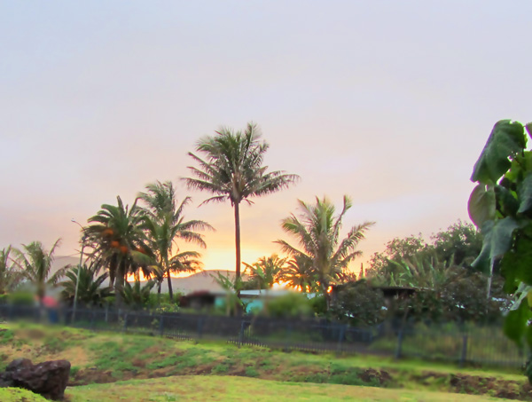 восход солнца на острове Пасхи, фото