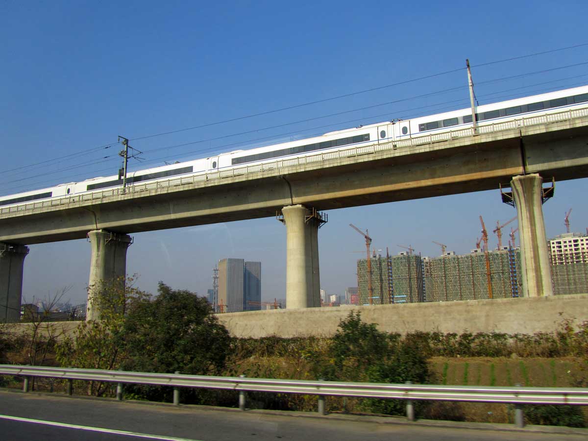 дорога для скоростного поезда, Китай, фото