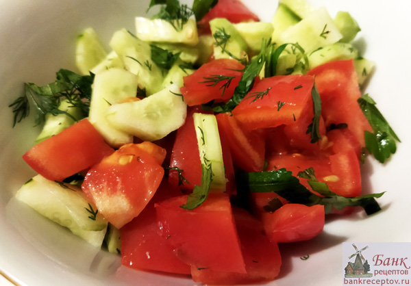 Салат из свежих овощей, фото