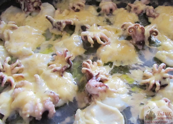 морские гребешки с осьминогами готовы, фото