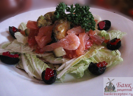 Рецепт салата из морепродуктов, фото