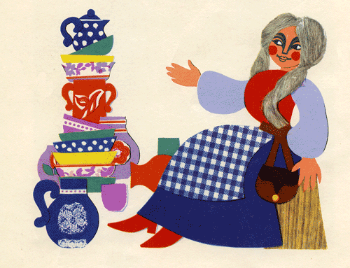 Принцесса продает горшки, иллюстрация